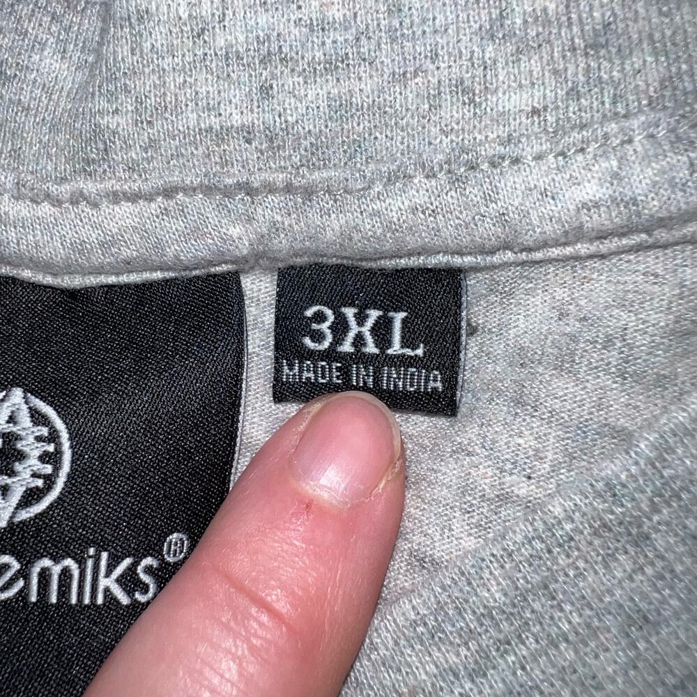 akademiks Mens T Shirt Top Short Sleeve Striped Gray Black White V Neck 3XL - Picture 8 of 10